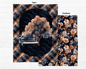 Copper and Cashmere Pumpkin Truck Blanket Panel
